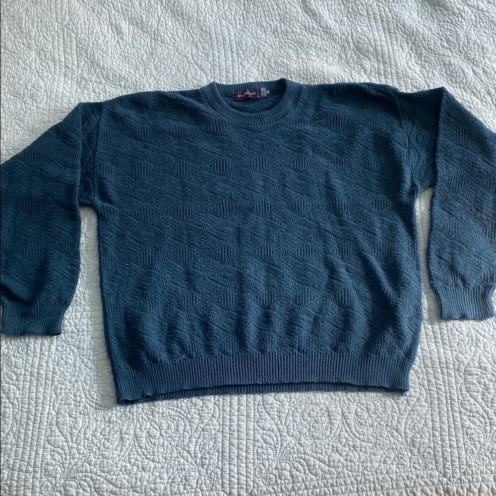 Vintage Blue-Green Crewneck Sweater